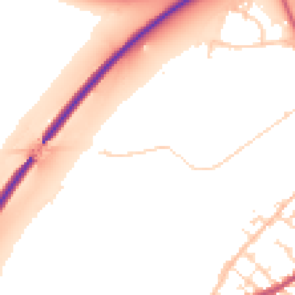 Daytime road noise heatmap for NG24 1BZ