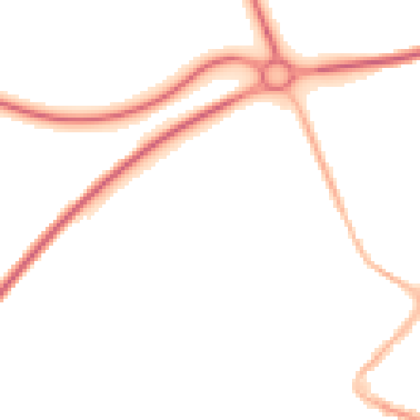 Night-time road noise heatmap for NG24 1DF