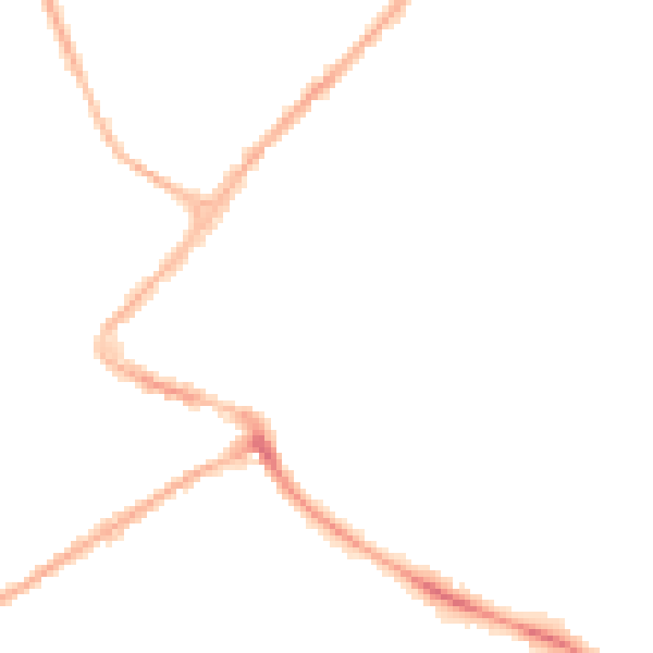 Night-time road noise heatmap for NG24 1EE