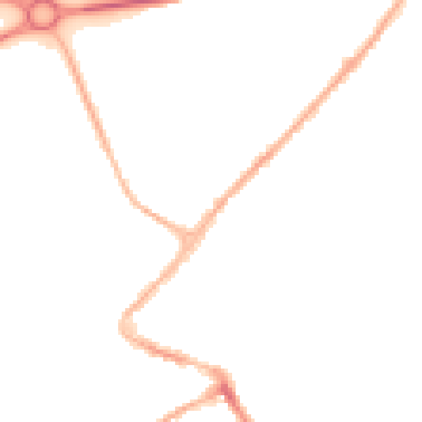 Night-time road noise heatmap for NG24 1ES