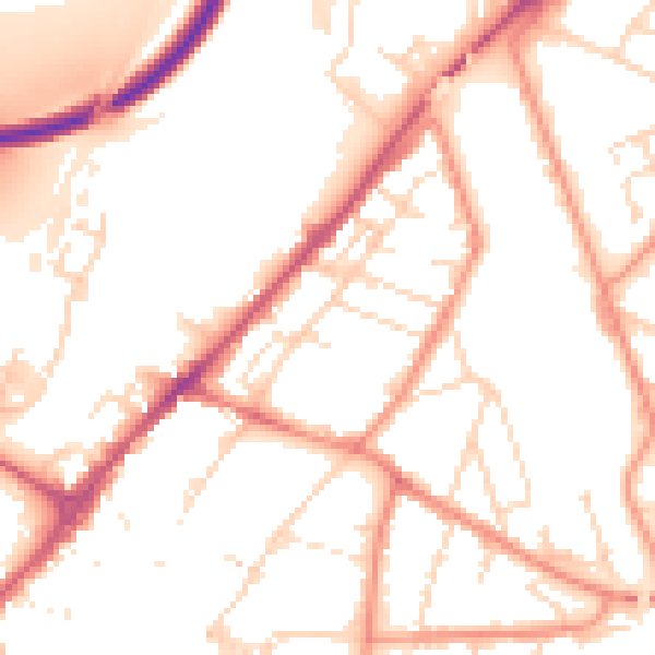 Daytime road noise heatmap for NG24 1JF