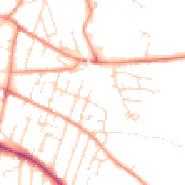 Daytime road noise heatmap for NG24 1PQ