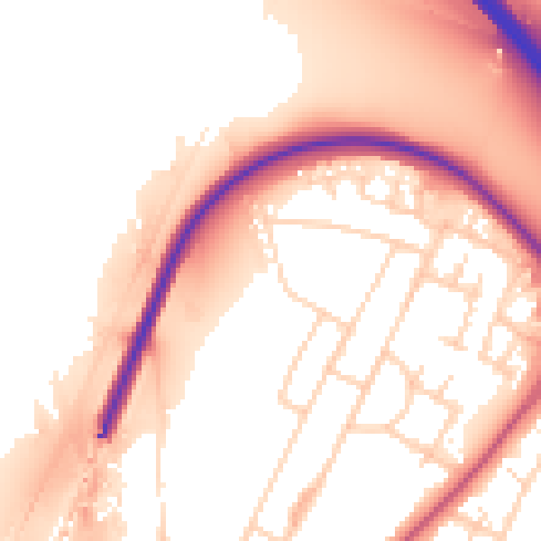 Daytime road noise heatmap for NG24 2BB