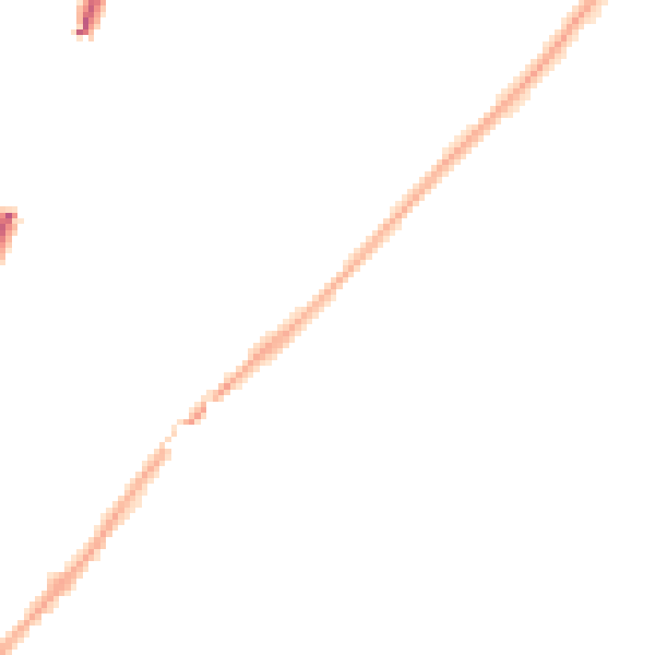 Night-time road noise heatmap for NG24 2DD