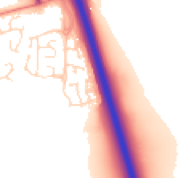 Daytime road noise heatmap for NG24 2FZ