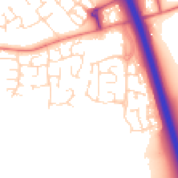 Daytime road noise heatmap for NG24 2GT