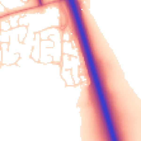 Daytime road noise heatmap for NG24 2GU