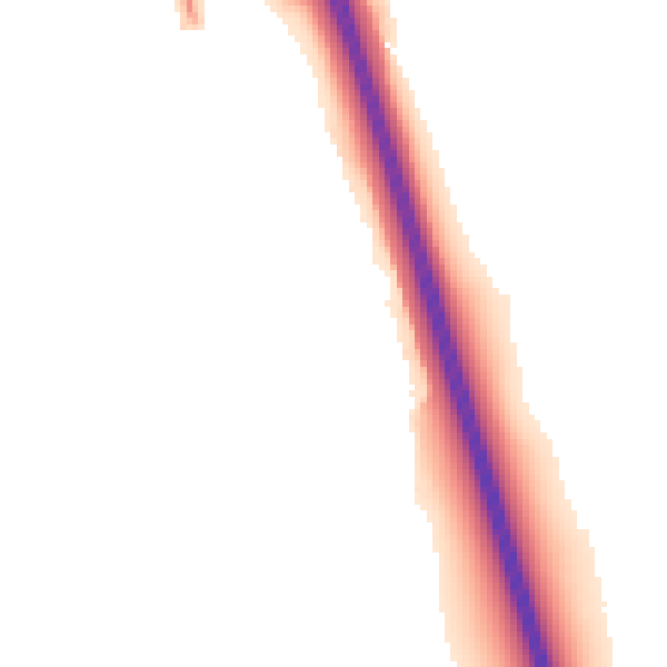 Night-time road noise heatmap for NG24 2GU