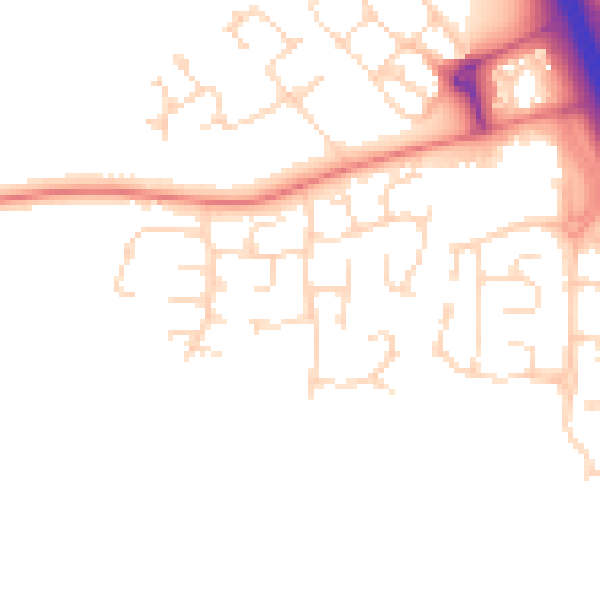 Daytime road noise heatmap for NG24 2JY