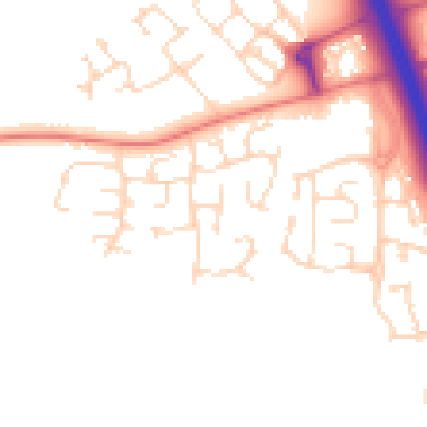 Daytime road noise heatmap for NG24 2LJ