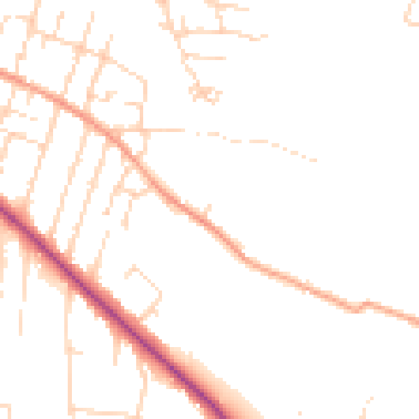 Daytime road noise heatmap for NG24 2ND