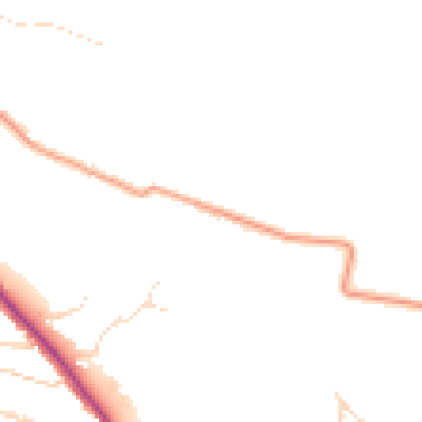 Daytime road noise heatmap for NG24 2NG