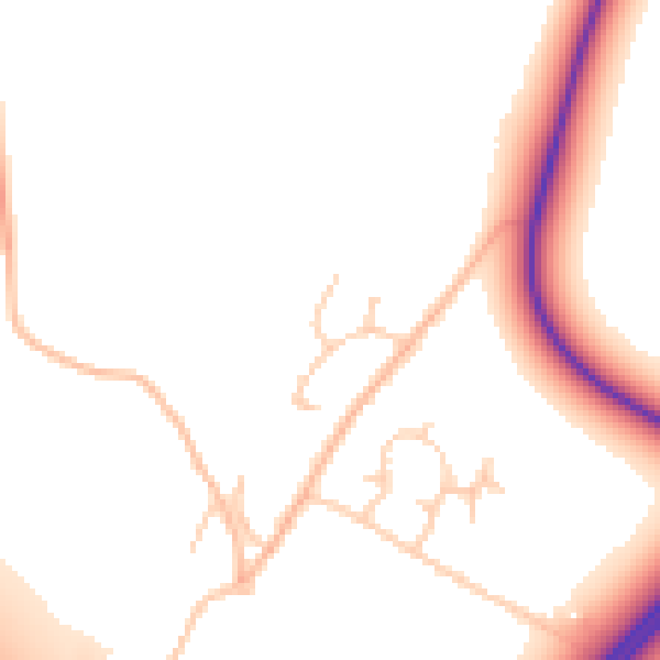 Daytime road noise heatmap for NG24 2NL