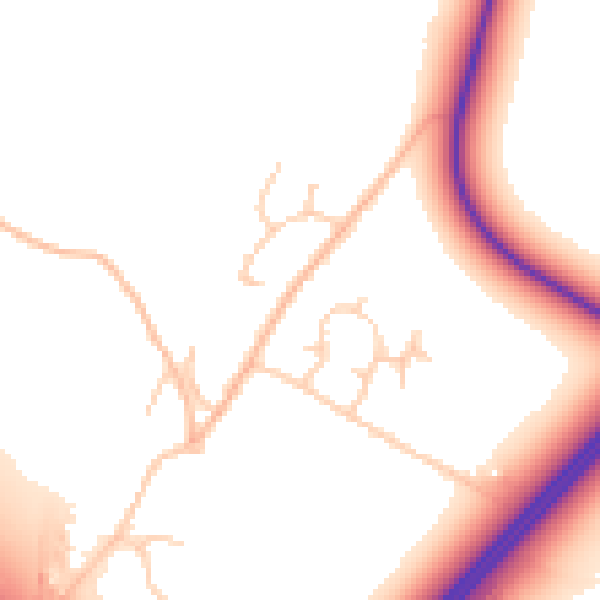 Daytime road noise heatmap for NG24 2NN