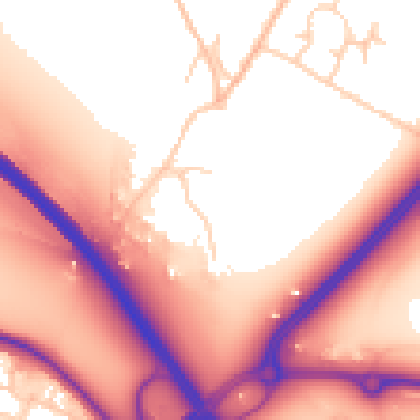 Daytime road noise heatmap for NG24 2NT