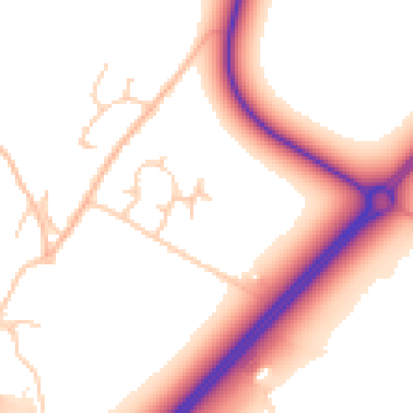 Daytime road noise heatmap for NG24 2PQ