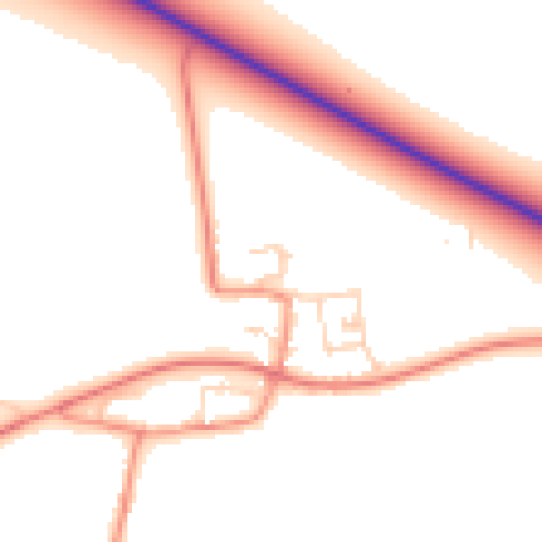 Daytime road noise heatmap for NG24 2PS