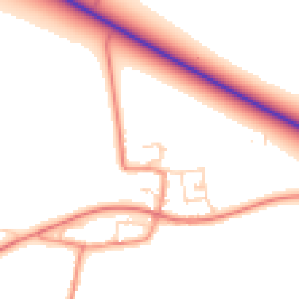 Daytime road noise heatmap for NG24 2PT