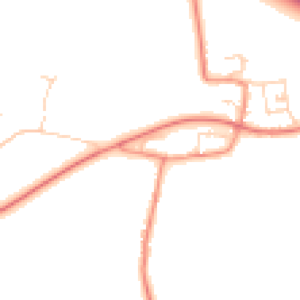 Daytime road noise heatmap for NG24 2QA