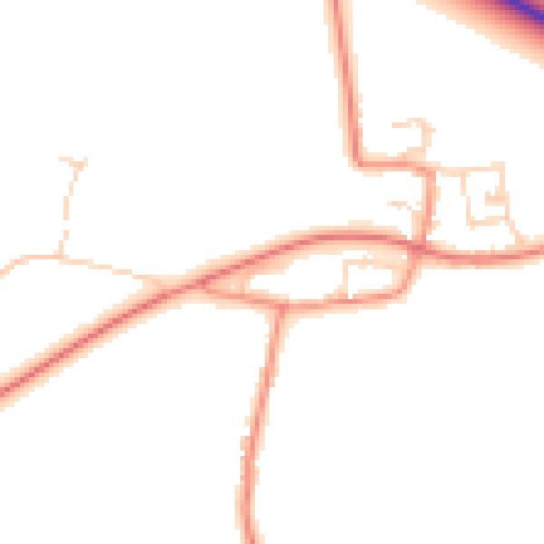 Daytime road noise heatmap for NG24 2QB