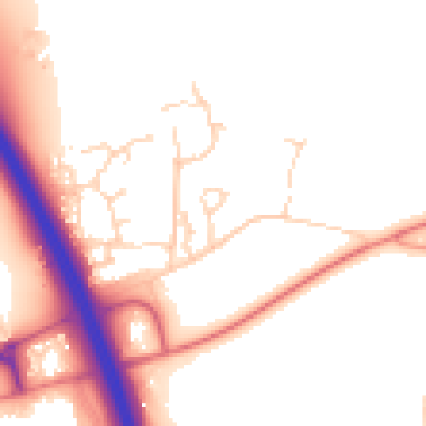 Daytime road noise heatmap for NG24 2QJ