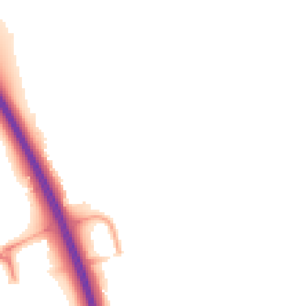 Night-time road noise heatmap for NG24 2QJ