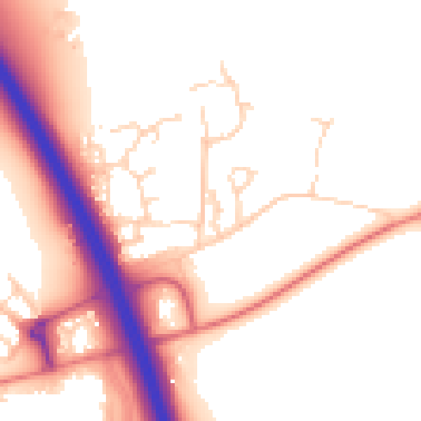 Daytime road noise heatmap for NG24 2QL