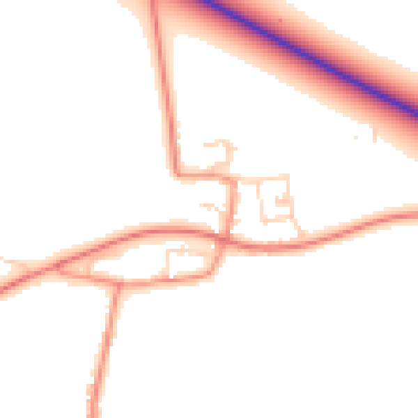 Daytime road noise heatmap for NG24 2QN