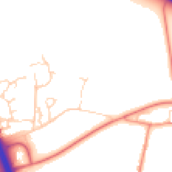 Daytime road noise heatmap for NG24 2RE