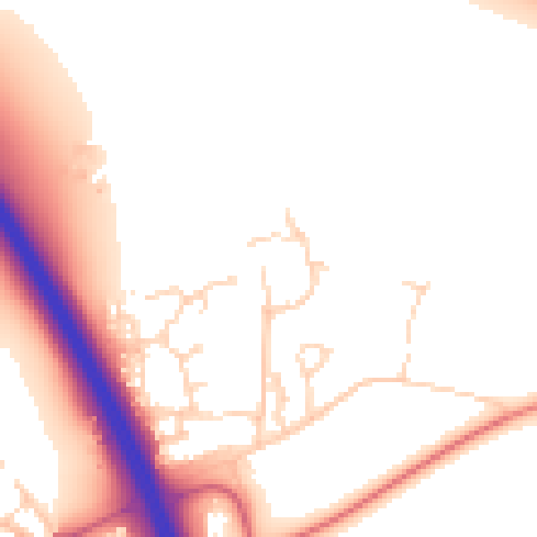 Daytime road noise heatmap for NG24 2RT