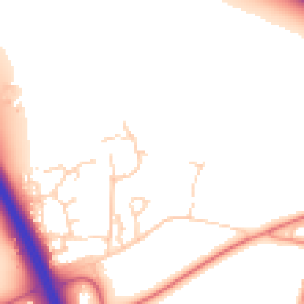 Daytime road noise heatmap for NG24 2RY