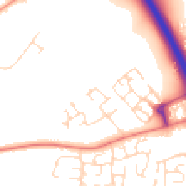 Daytime road noise heatmap for NG24 2ST