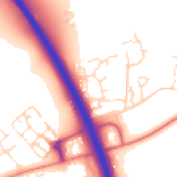 Daytime road noise heatmap for NG24 2TB