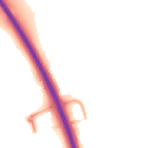 Night-time road noise heatmap for NG24 2TE