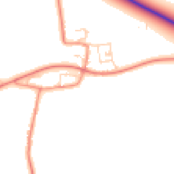 Daytime road noise heatmap for NG24 2TW