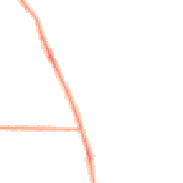Night-time road noise heatmap for NG24 3BL