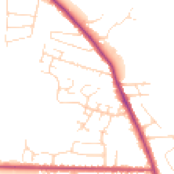 Daytime road noise heatmap for NG24 3DB