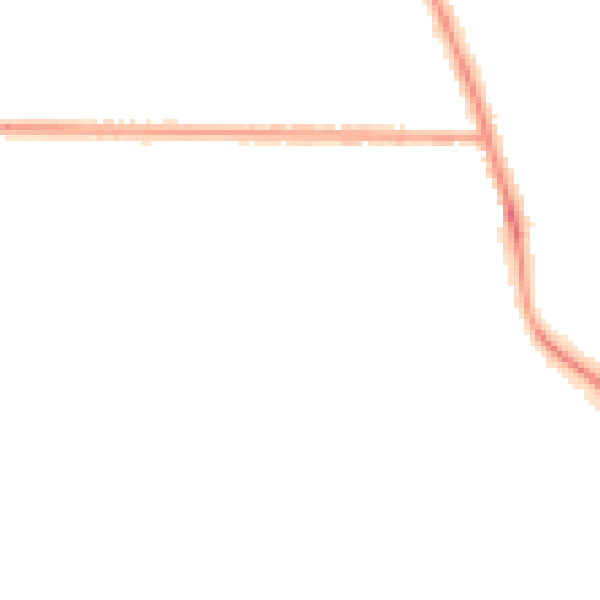 Night-time road noise heatmap for NG24 3DY