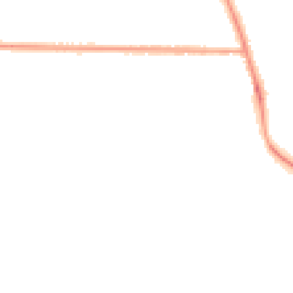 Night-time road noise heatmap for NG24 3DZ