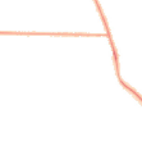 Night-time road noise heatmap for NG24 3EA
