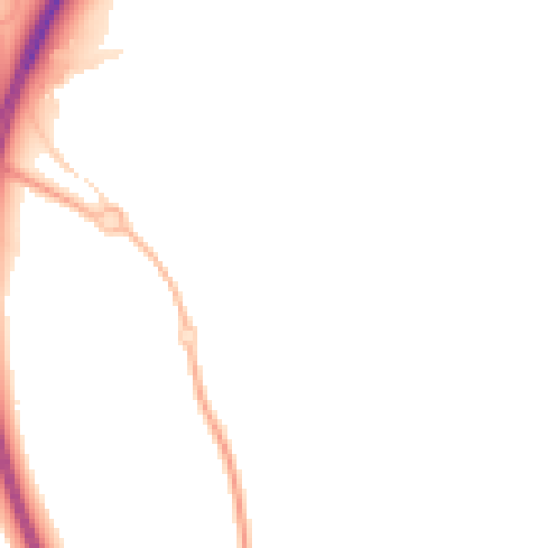 Night-time road noise heatmap for NG24 3GF