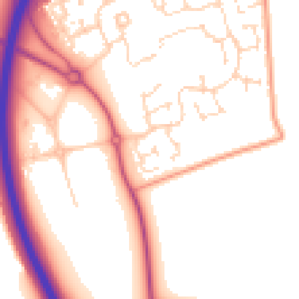 Daytime road noise heatmap for NG24 3GW