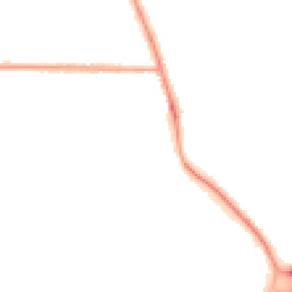 Night-time road noise heatmap for NG24 3HQ