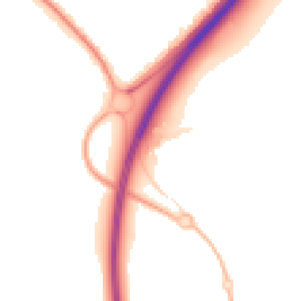 Night-time road noise heatmap for NG24 3JU