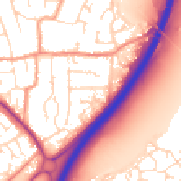 Daytime road noise heatmap for NG24 3NT