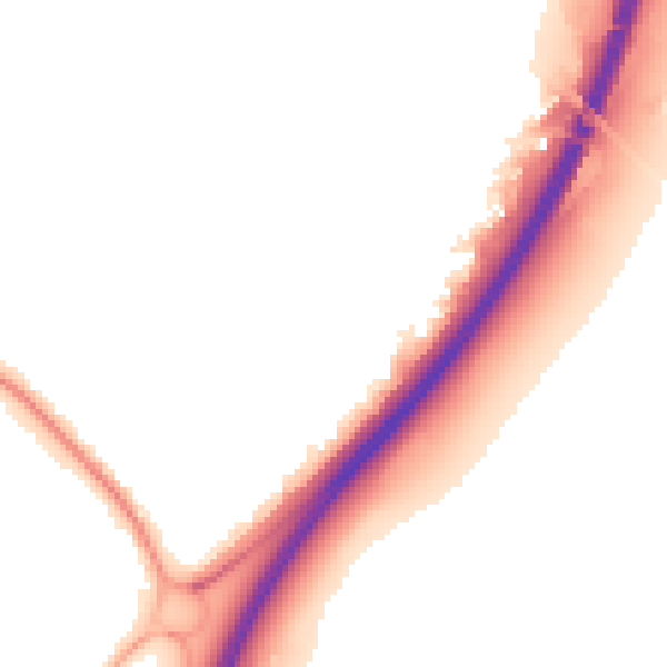 Night-time road noise heatmap for NG24 3NT