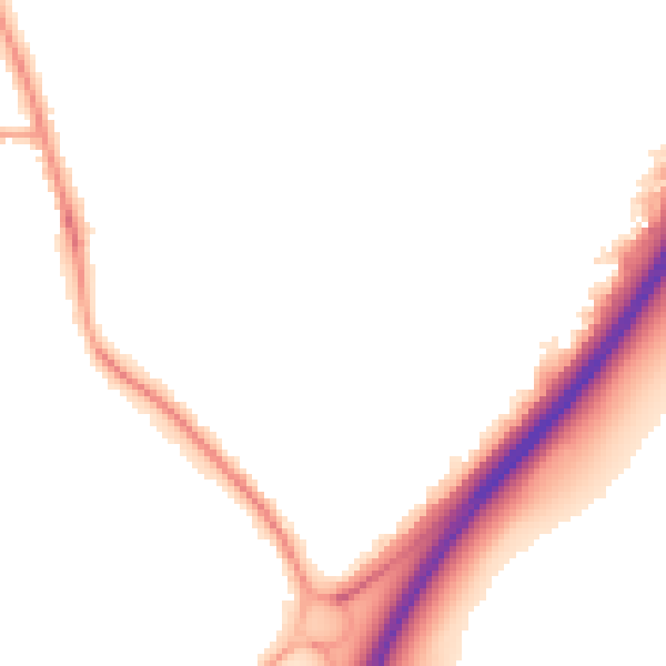 Night-time road noise heatmap for NG24 3NW