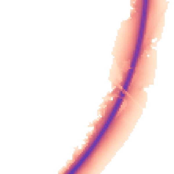 Night-time road noise heatmap for NG24 3PF
