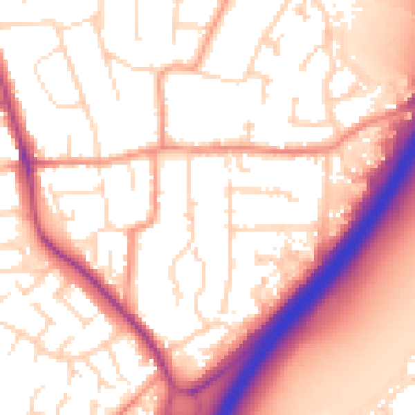 Daytime road noise heatmap for NG24 3PY