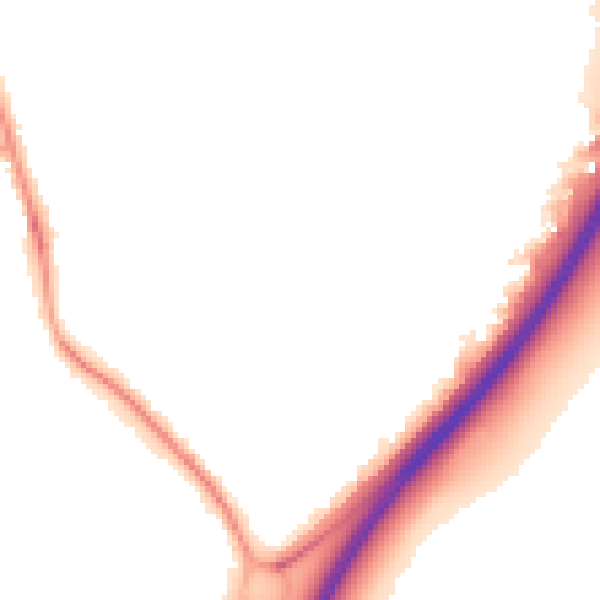 Night-time road noise heatmap for NG24 3PY